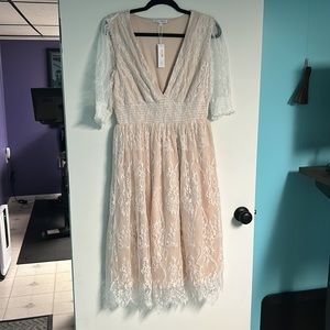 NWT Elaina Lace Midi Dress - Baltic Born